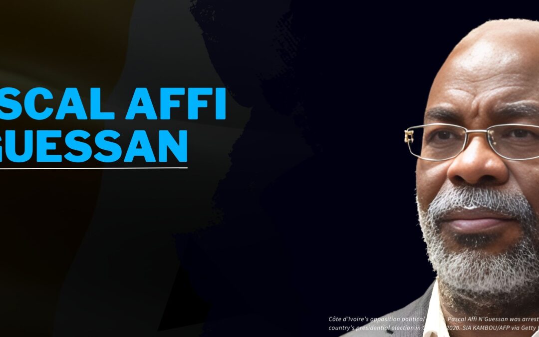 Le leader politique de l’opposition ivoirienne, Pascal Affi N’Guessan, a été arrêté et placé en détention à la suite de l’élection présidentielle d’octobre 2020. SIA KAMBOU/AFP via Getty Images